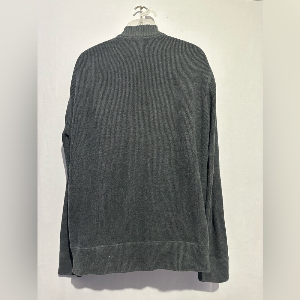 Men's Eddie Bauer 1/4 Zip Sweater Gray Pullover, XXL - Picture 4 of 6